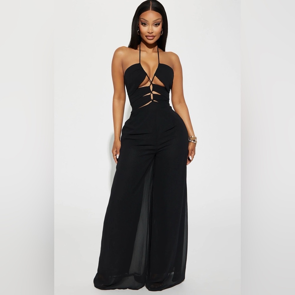 Miss Avenue Strappy Black Jumpsuit